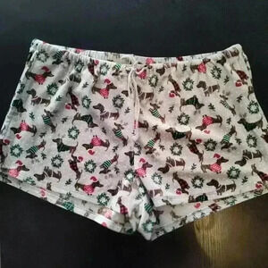Cynthia rowley woman  sleep shorts set dachshund size Lg #177